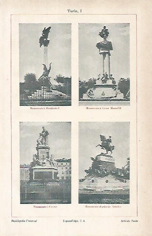 LAMINA ESPASA 11999: Monumentos de Turin Italia