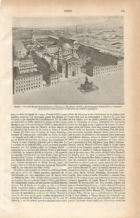 LAMINA ESPASA 12000: La Casa de los Salesianos en Turin Italia