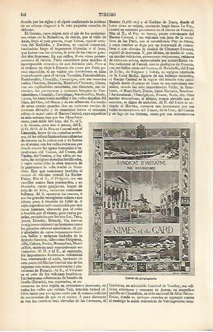 LAMINA ESPASA 12033: Cartel de turismo de Nimes