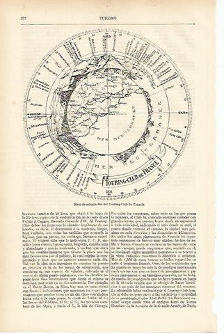 LAMINA ESPASA 12035: Mapa de orientacion del Touring Club de Francia