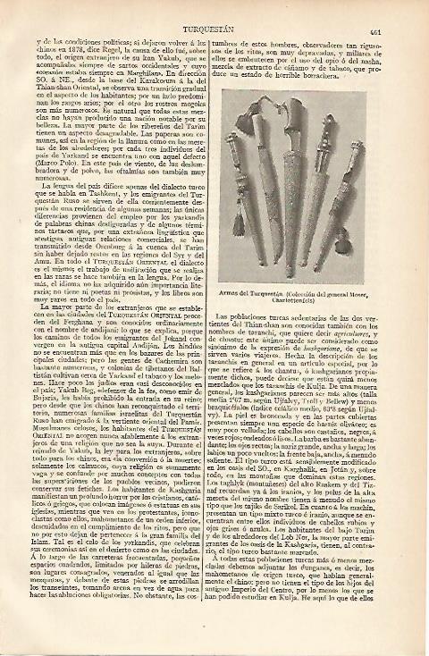 LAMINA ESPASA 12050: Armas del Turquestan