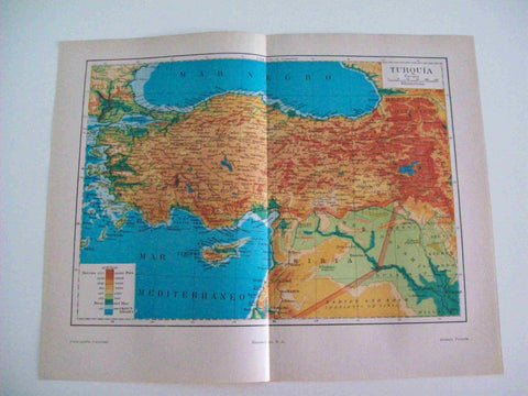 LAMINA ESPASA 12051: Mapa de Turquia