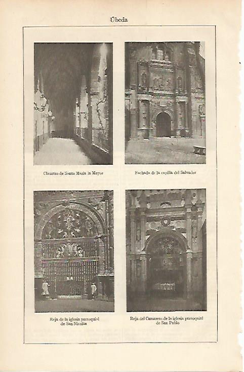 LAMINA ESPASA 12086: Iglesias de Ubeda Jaen