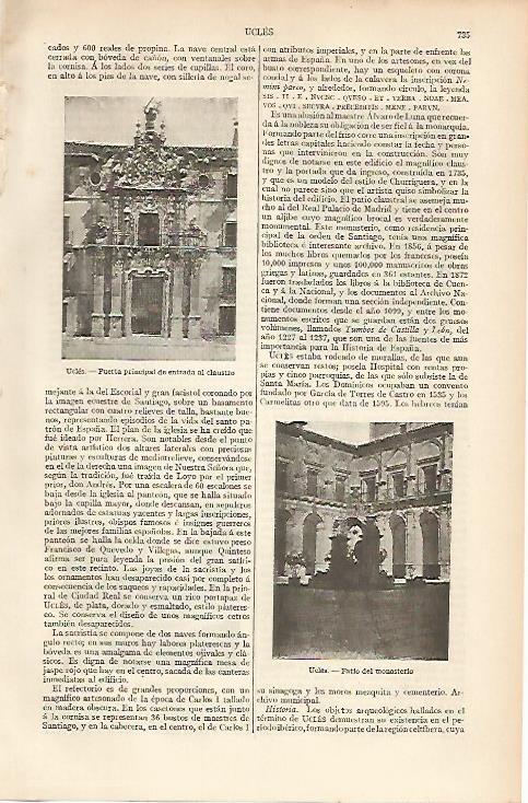 LAMINA ESPASA 12092: Monasterio de Ucles Cuenca