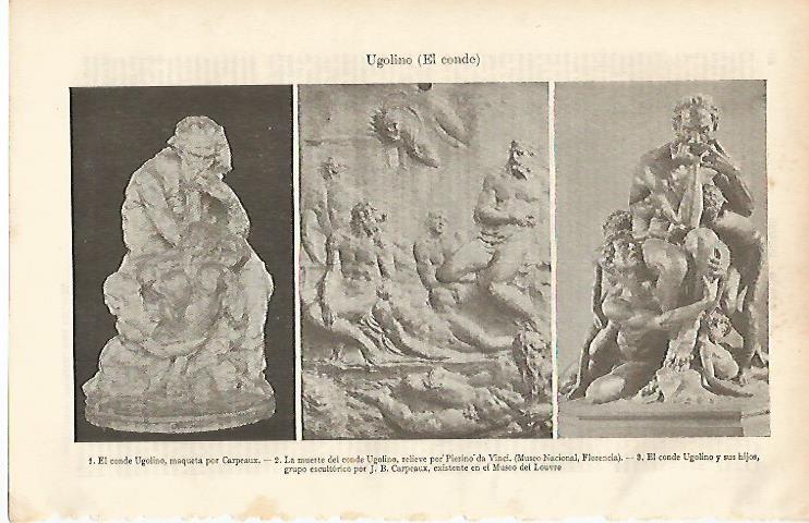 LAMINA ESPASA 12103: Esculturas del conde Ugolino