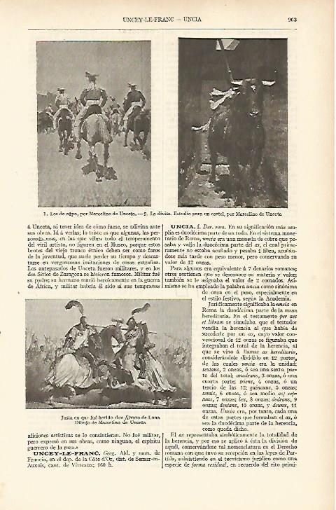LAMINA ESPASA 12125: Dibujos de Marcelono de Unceta
