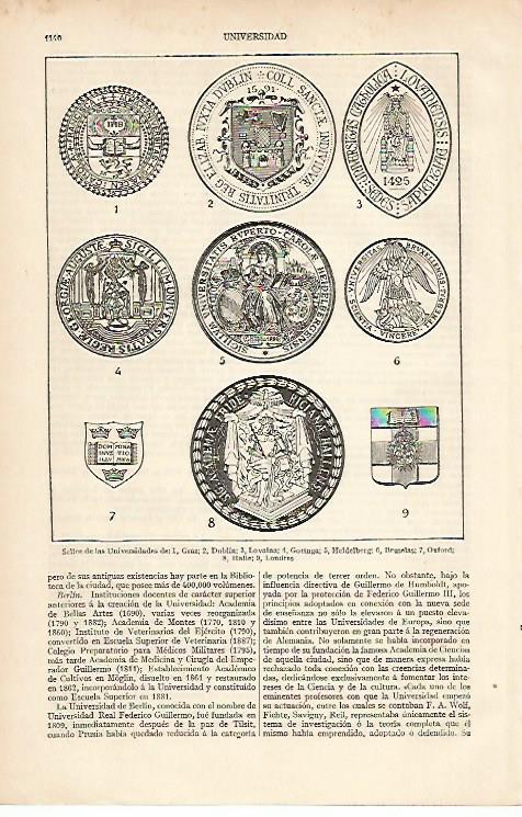LAMINA ESPASA 12135: Sellos de Universidades