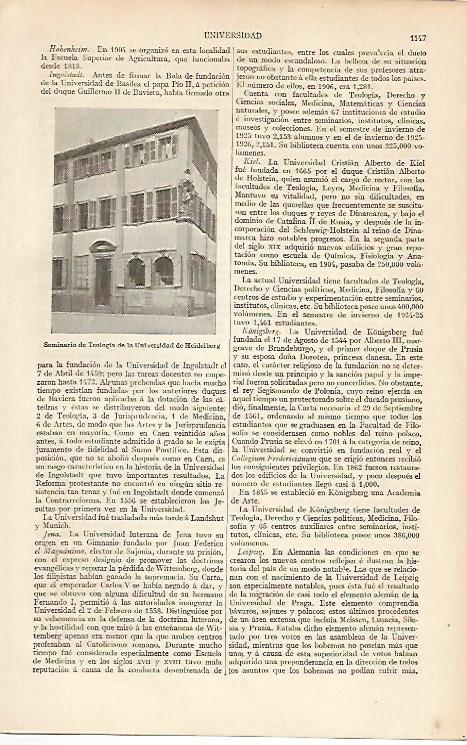 LAMINA ESPASA 12139: Seminario de Teologia de la Universidad de Heidelberg