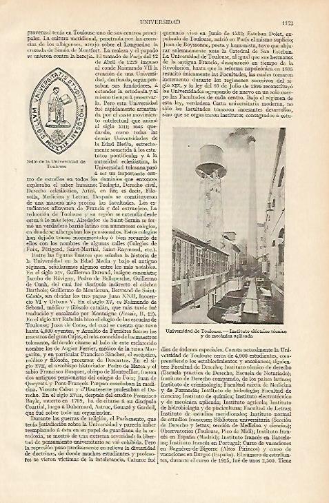 LAMINA ESPASA 12148: Unniversidad de Toulouse
