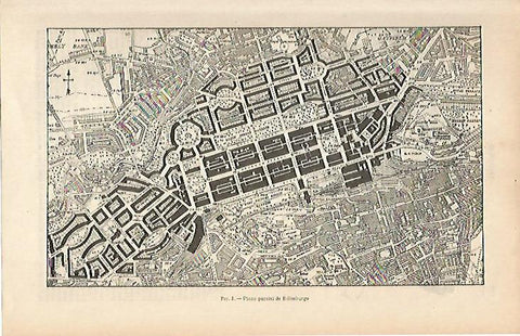 LAMINA ESPASA 12177: Plano parcial de Edimburgo