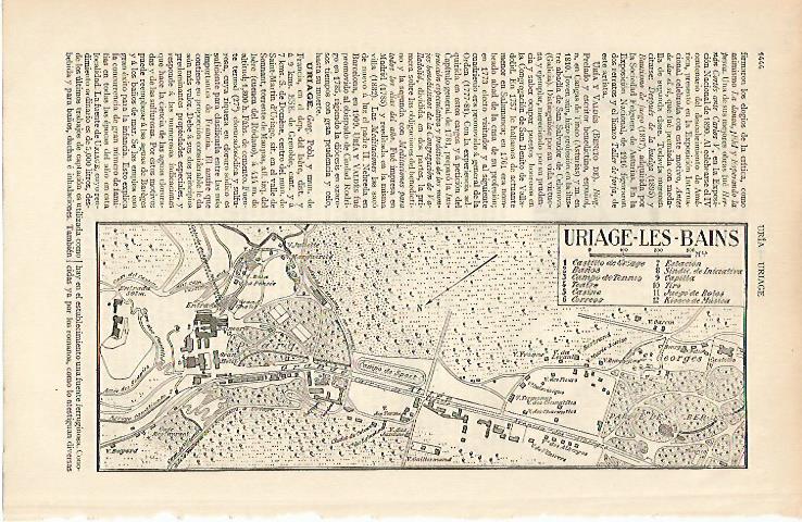 LAMINA ESPASA 12191: Plano de Uriage les Bains Francia