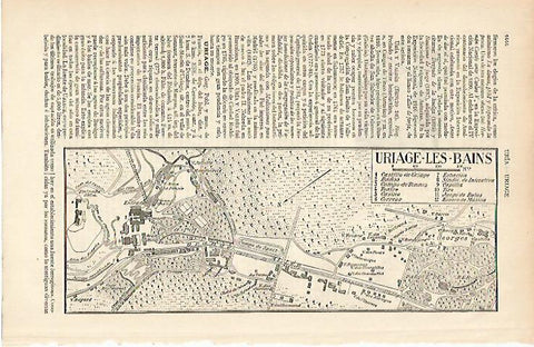 LAMINA ESPASA 12191: Plano de Uriage les Bains Francia