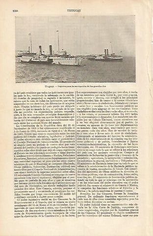LAMINA ESPASA 12212: Vapores para navegar en rios en Uruguay