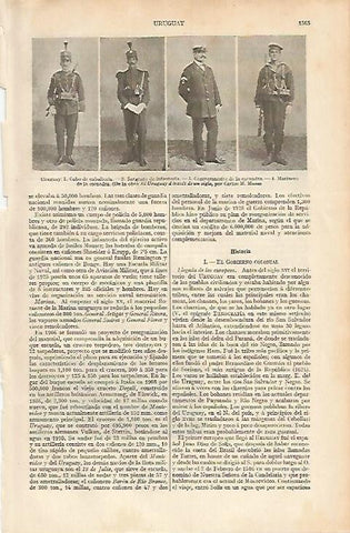 LAMINA ESPASA 12216: Oficiales del Ejercito de Uruguay
