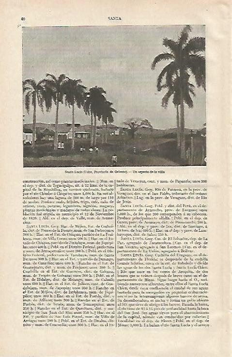 LAMINA ESPASA 12222: Santa Lucia Cuba