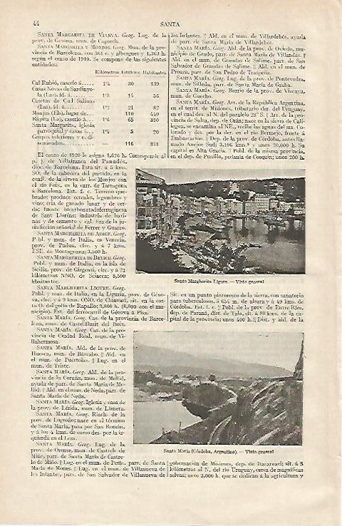 LAMINA ESPASA 12224: Vista de Santa Margherita Ligure Italia