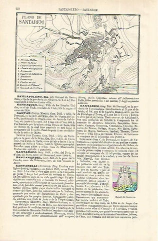 LAMINA ESPASA 12253: plano de Santarem Portugal