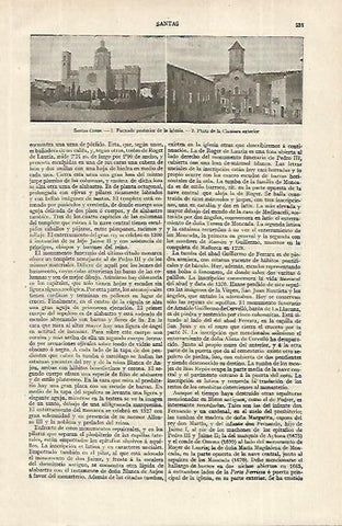 LAMINA ESPASA 12258: Iglesia del Monasterio de Santes Creus Tarragona