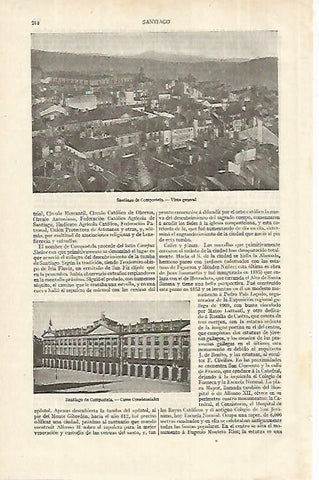 LAMINA ESPASA 12262: Vista general de Santiago de Compostela