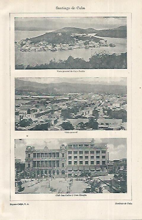 LAMINA ESPASA 12275: Panoramicas de Santiago de Cuba