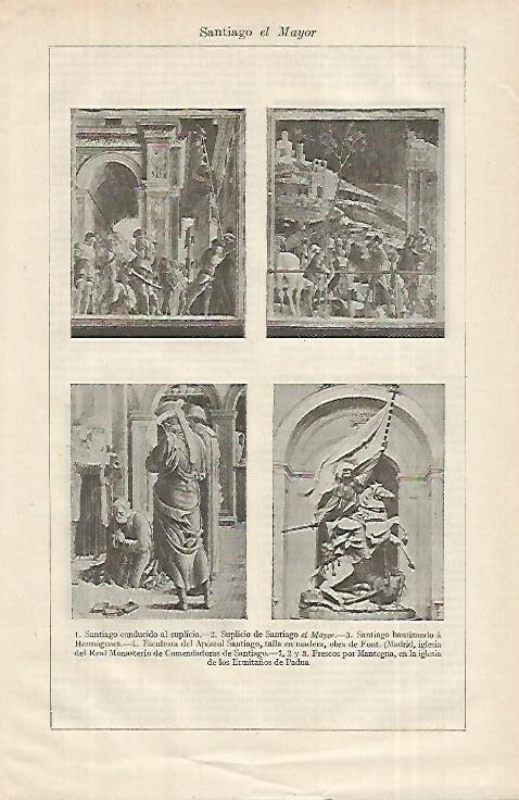 LAMINA ESPASA 12292: Obras de arte representando a Santiago el Mayor