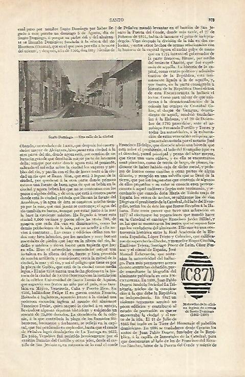 LAMINA ESPASA 12309: Una calle de Santo Domingo
