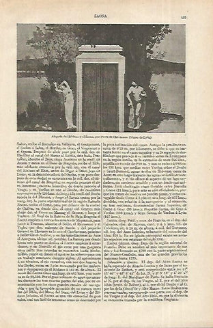 LAMINA ESPASA 12342: Alegoria del Rodano y el Saona por Puvis de Chavannes