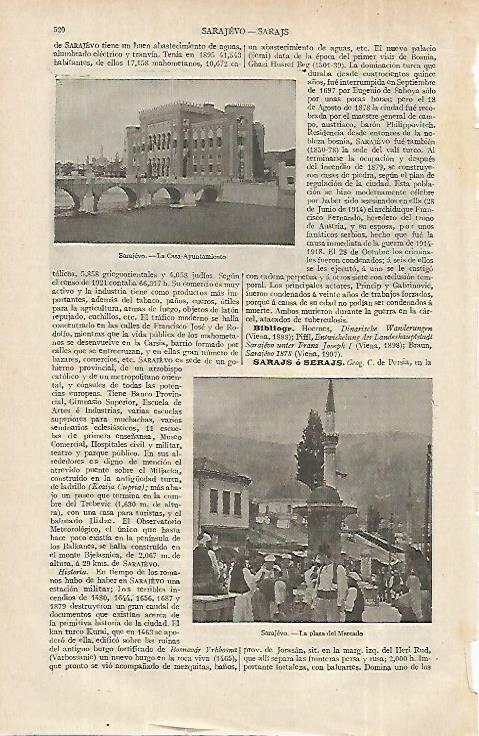 LAMINA ESPASA 12349: Ayuntamiento de Sarajevo