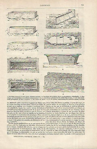 LAMINA ESPASA 12357: Tipos de sarcofago