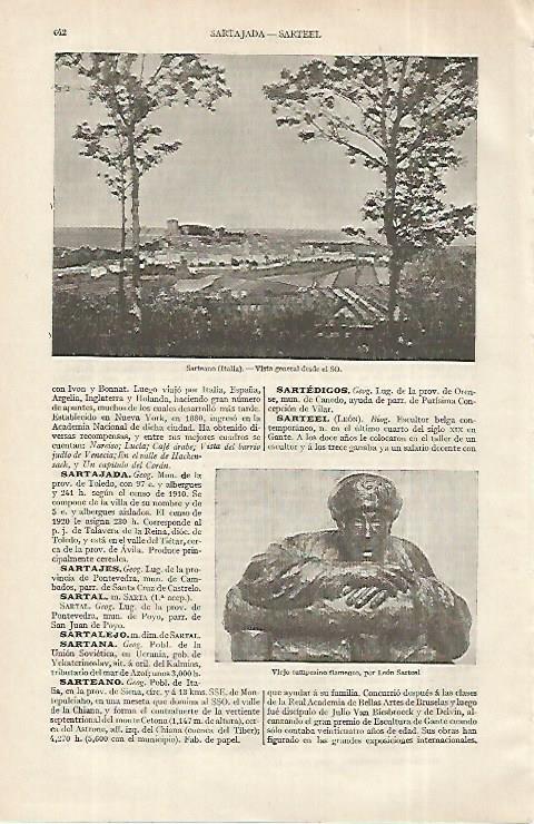 LAMINA ESPASA 12384: Vista general de Sarteano Italia