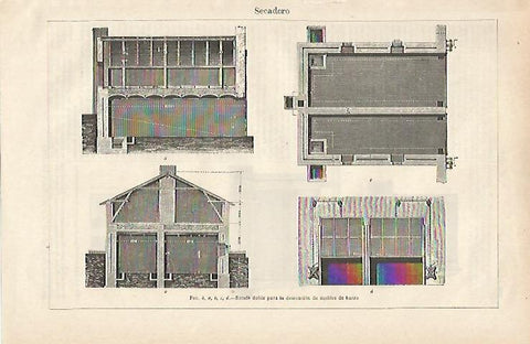 LAMINA ESPASA 12489: Estufa para desecacion de moldes de barro
