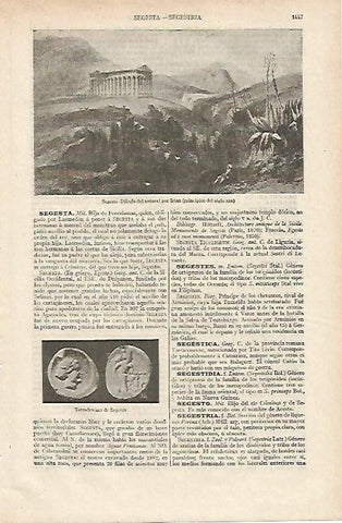LAMINA ESPASA 12507: Segesta dibujo de Irton