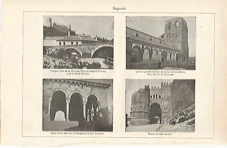 LAMINA ESPASA 12516: Edificios de Segovia