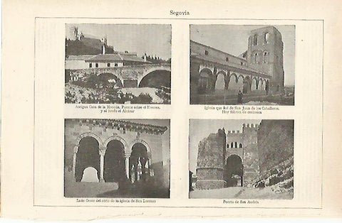 LAMINA ESPASA 12516: Edificios de Segovia