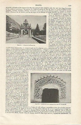 LAMINA ESPASA 12523: Puerta de la Fuencisla en Segovia