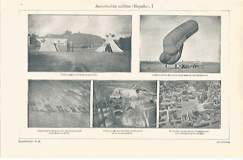 LAMINA ESPASA 12550: Aerostacion militar de España