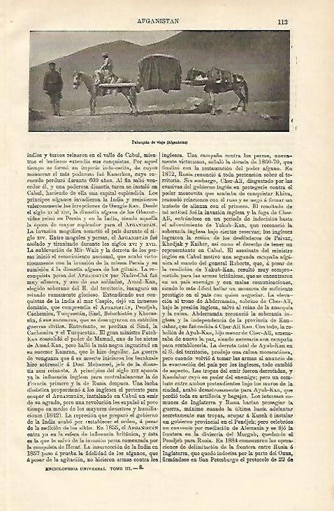 LAMINA ESPASA 12567: Palanquin de viaje en Afganistan