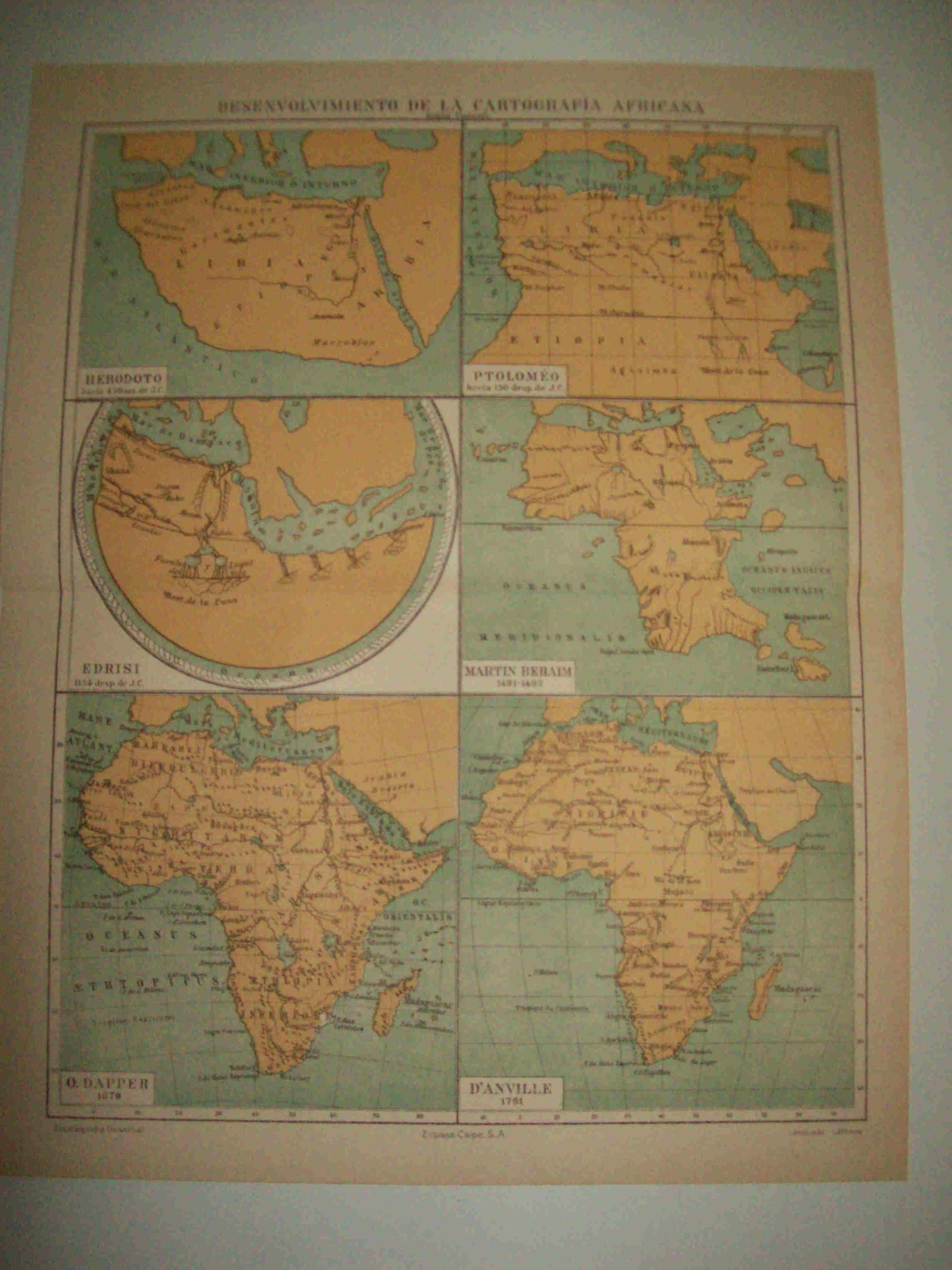 LAMINA ESPASA 12575: Desarrollo de la cartografia de Africa