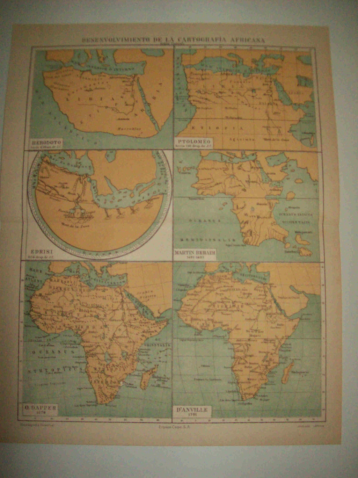 LAMINA ESPASA 12575: Desarrollo de la cartografia de Africa