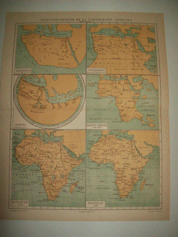 LAMINA ESPASA 12575: Desarrollo de la cartografia de Africa