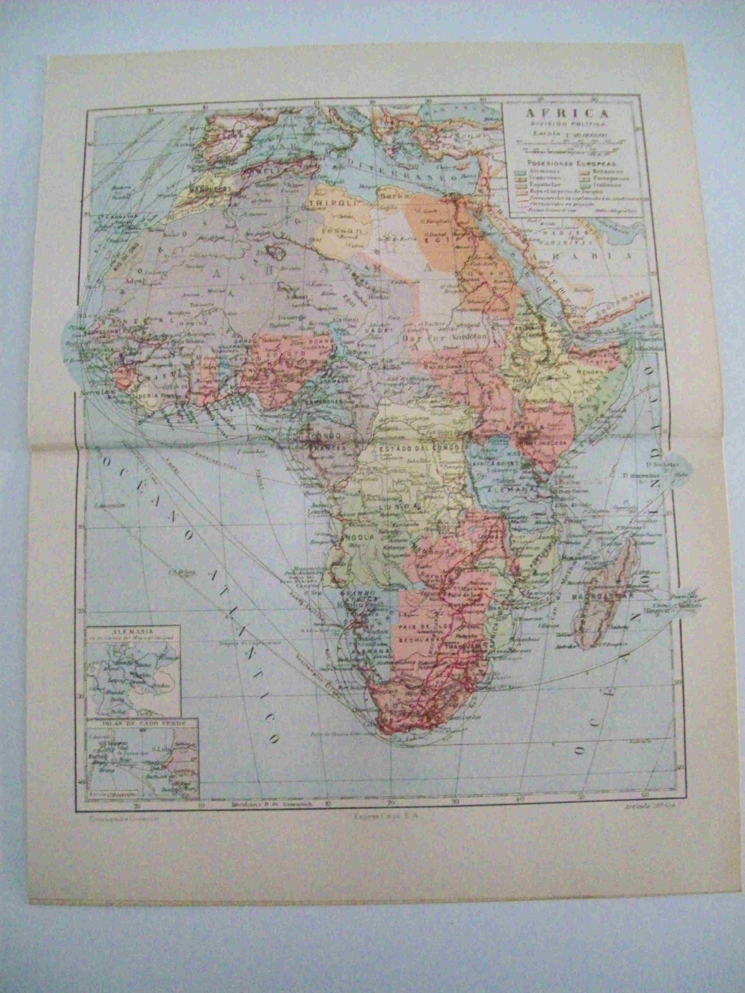 LAMINA ESPASA 12578: Mapa politico de Africa