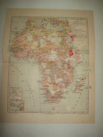 LAMINA ESPASA 12580: Mapa geologico de Africa