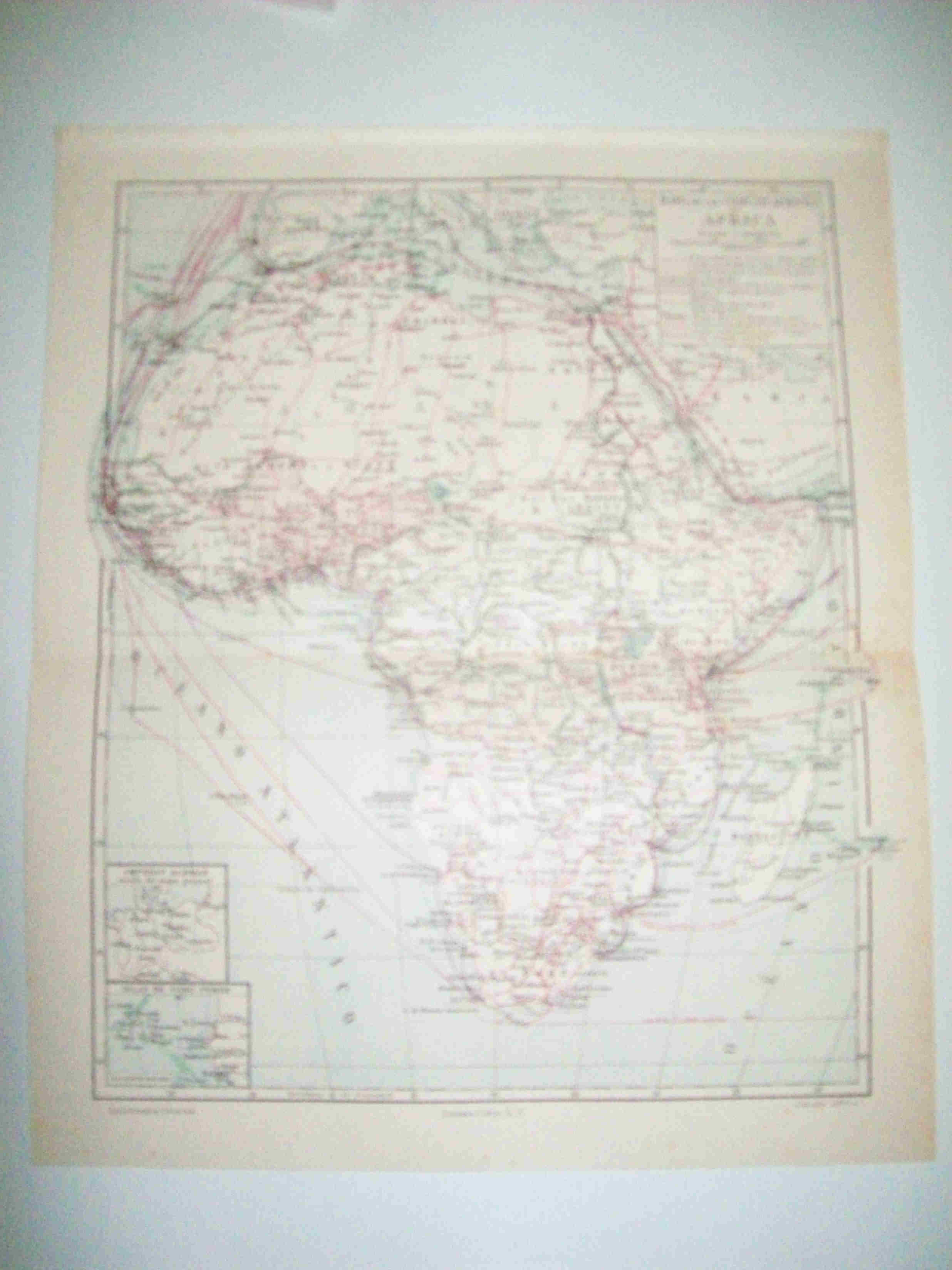 LAMINA ESPASA 12590: Mapa de las comunicaciones de Africa