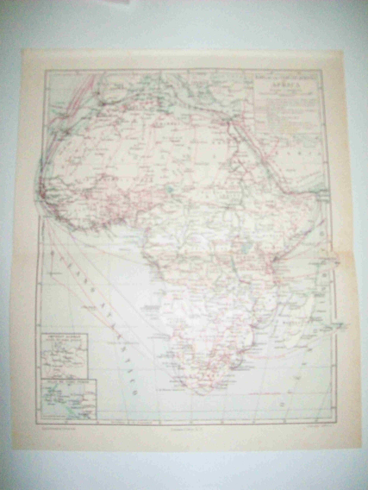 LAMINA ESPASA 12590: Mapa de las comunicaciones de Africa