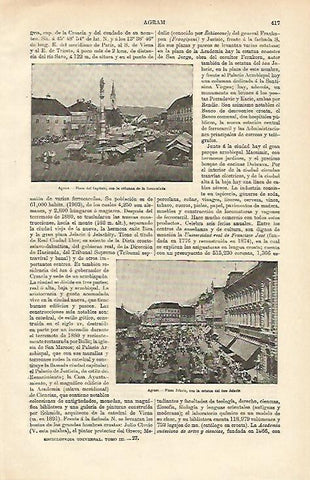 LAMINA ESPASA 12626: Vistas de Agram Croacia