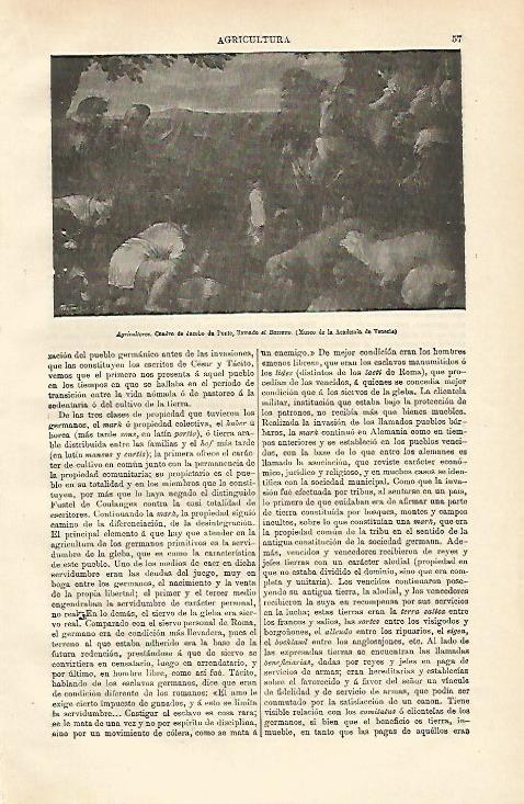LAMINA ESPASA 12634: Agricultores por Jacobo da Ponte el Bassano