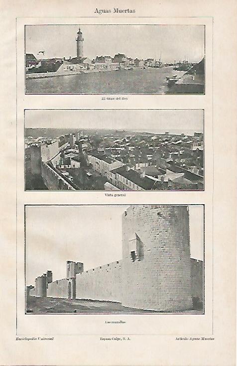 LAMINA ESPASA 12658: Vistas de Aguas Muertas Francia