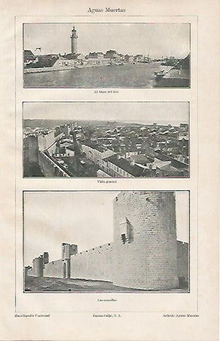 LAMINA ESPASA 12658: Vistas de Aguas Muertas Francia