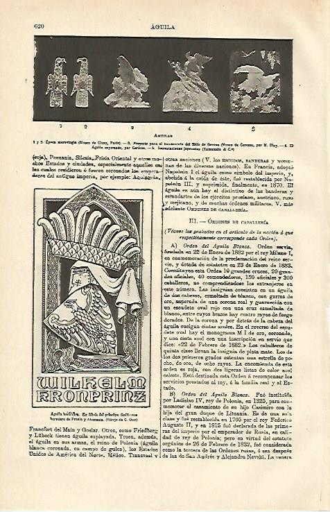 LAMINA ESPASA 12667: Aguila heraldica