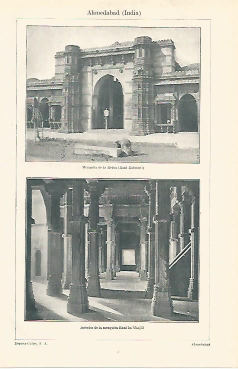 LAMINA ESPASA 12689: Mezquita de la Reina en Ahmedabad India